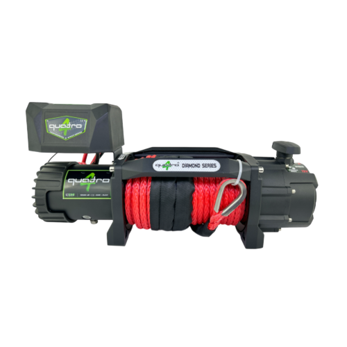 13500 LB, 12 V, DIAMOND SERİ KIRMIZI SENTETİK HALATLI QUATRO WINCH