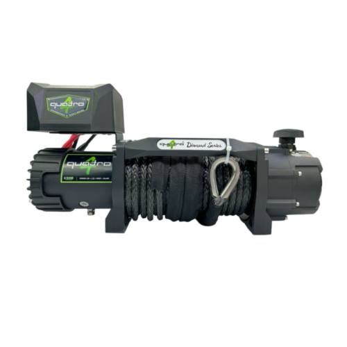 13500 LB, 12 V, DIAMOND SERİ SİYAH SENTETİK HALATLI QUATRO WINCH