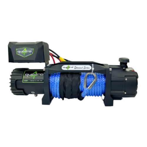 13500 LB, 12 V, DIAMOND SERİ  MAVİ SENTETİK HALATLI QUATRO WINCH
